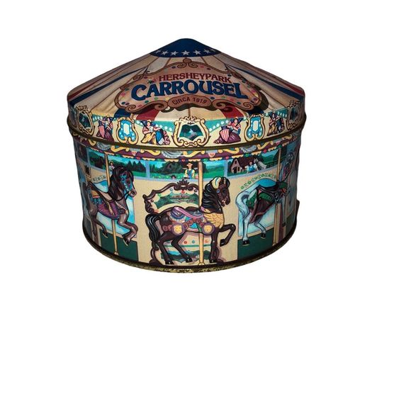 Vintage 1996 Hershey Park Carousel Collectible Tin, Hometown Series Cannister 13 - Picture 3 of 10
